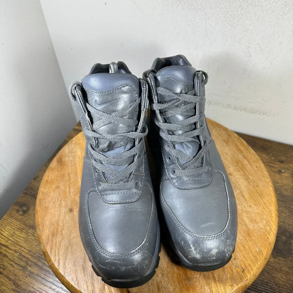 Nike ACG Air Max Goadome Dark Grey Leather Hiking Boots Men 9 865031-009 2011